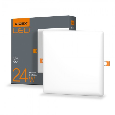 

Светильник LED безрамочный квадрат 24W 4100K 220V VIDEX