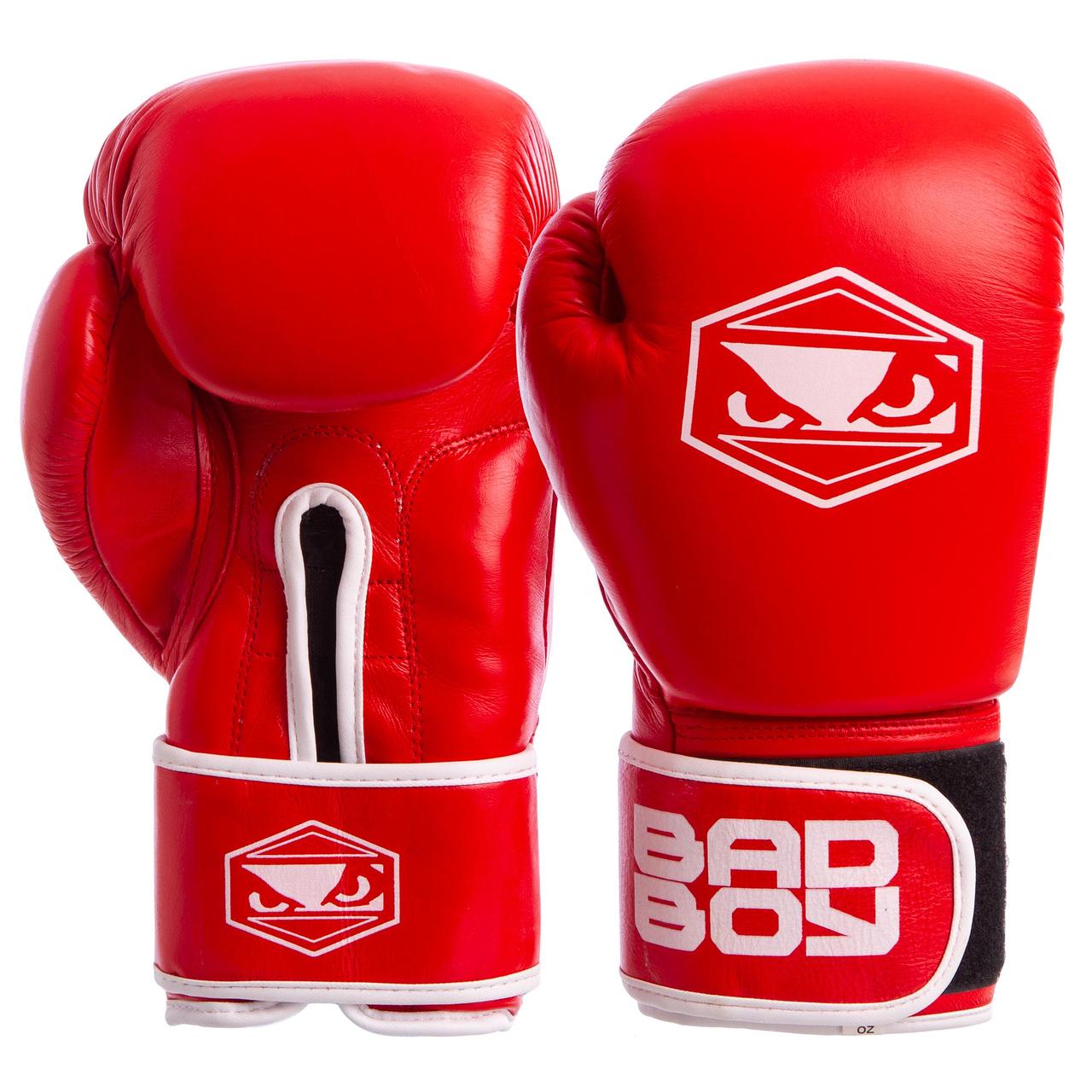 

Перчатки для бокса и единоборств BAD BOY STRIKE Champ кожаные 6615 Red 14 унций