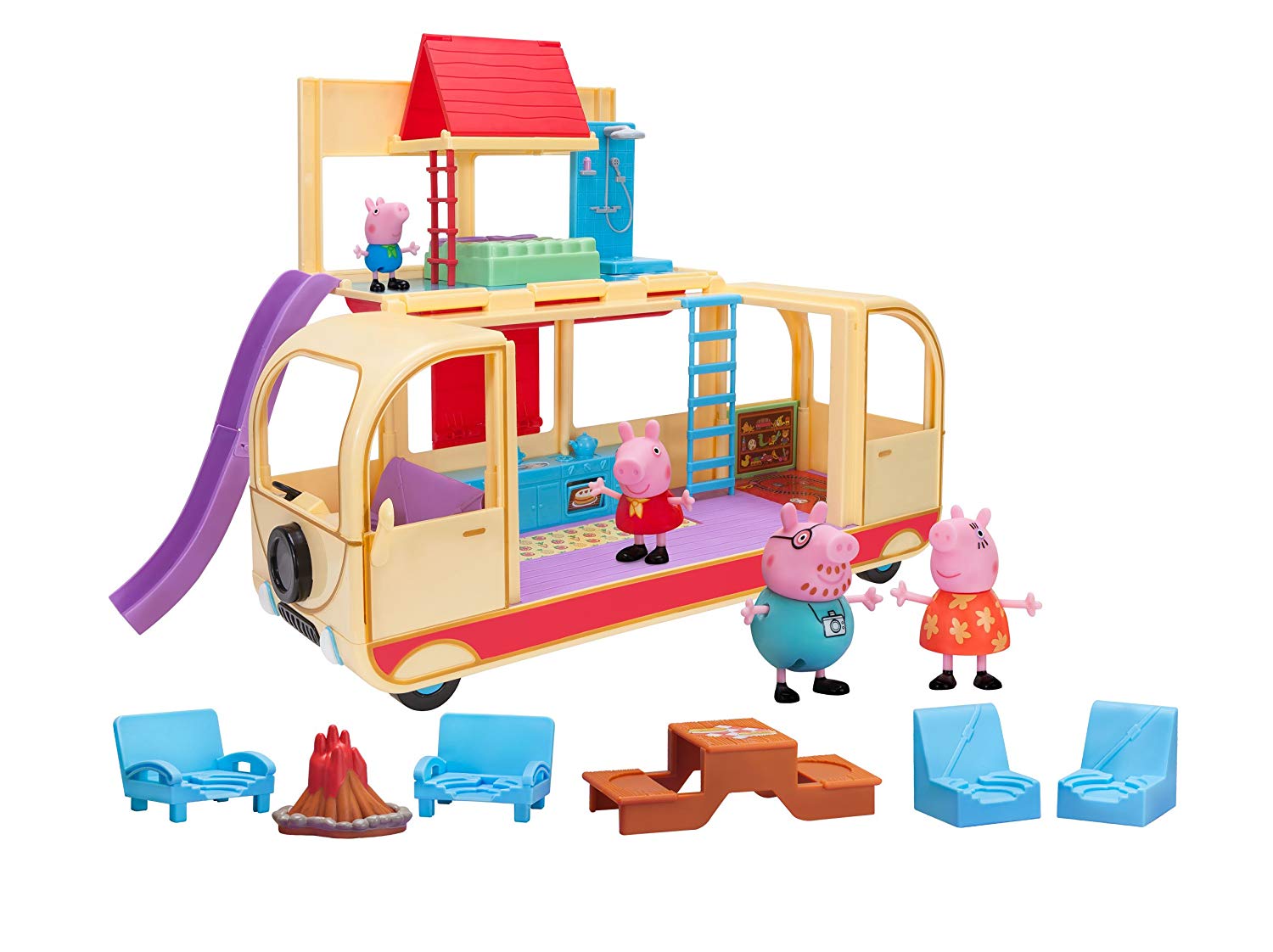 

Игровой набор Семейный кемпер трансформер свинки Пеппы, 4 фигурки Peppa Pig's Transforming Campervan Feature Playset (97092)