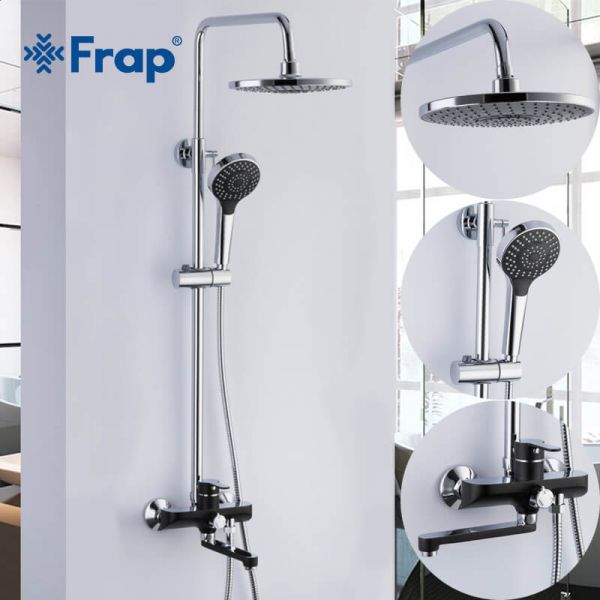 

Душевая система Frap F2442 Черный/Хром