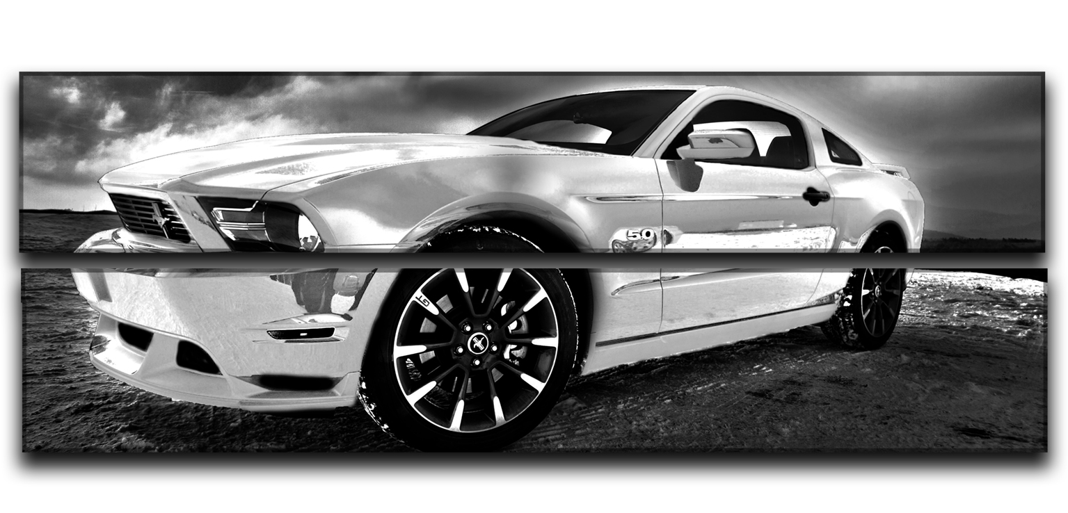 

Модульная картина на холсте из 2 частей авто белый Ford Mustang спорт кар Hotel Arizona HD 56 см x 171 см