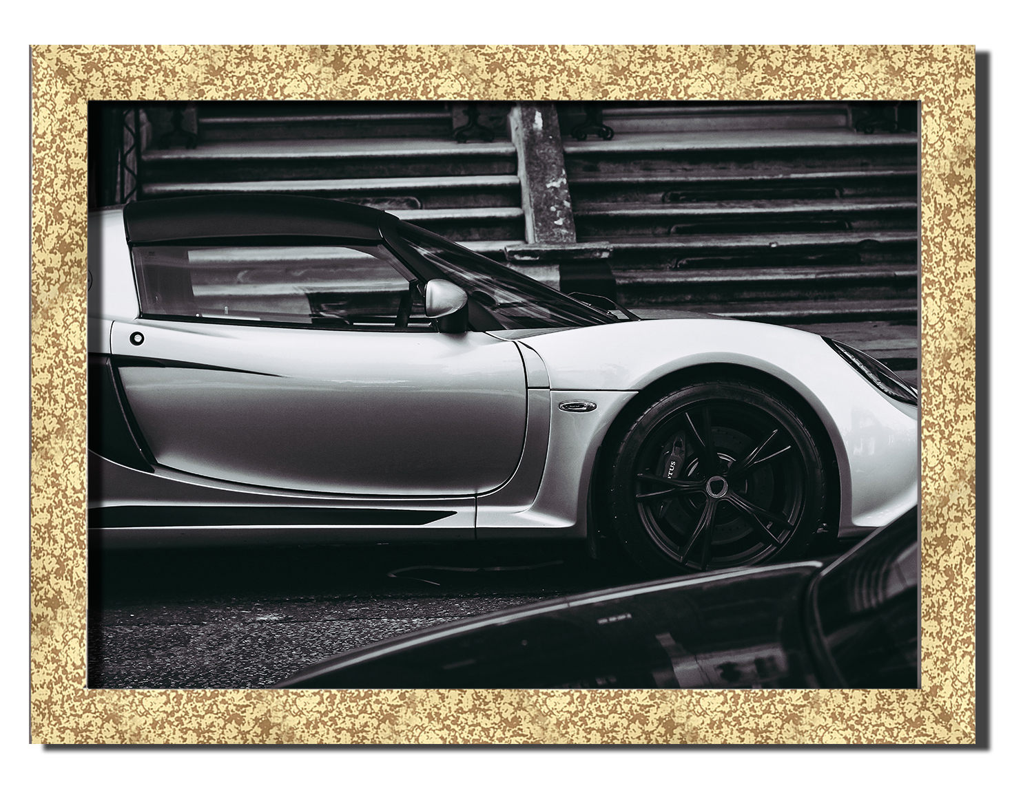 

Golden frame картина на файн-арт бумаге спортивное авто Lotus Exige спортивная машина Hotel Arizona HD 31 см x 41 см