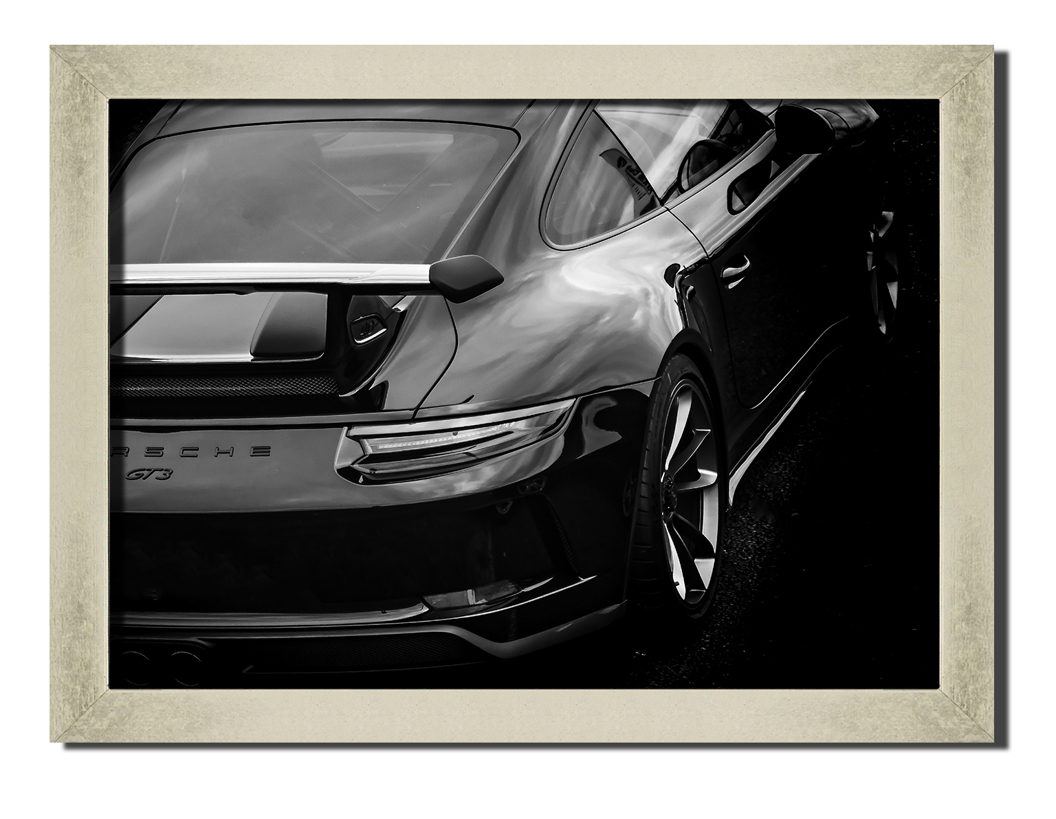 

Silver frame картина на файн-арт бумаге спортивный авто Porsche 911 gt3 Порше 911 Hotel Arizona HD 31 см x 41 см