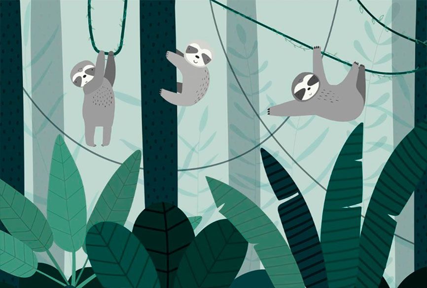 

Фотообои бумажные De-Cors детское природа 400х270 см 4 сегмента (201096)