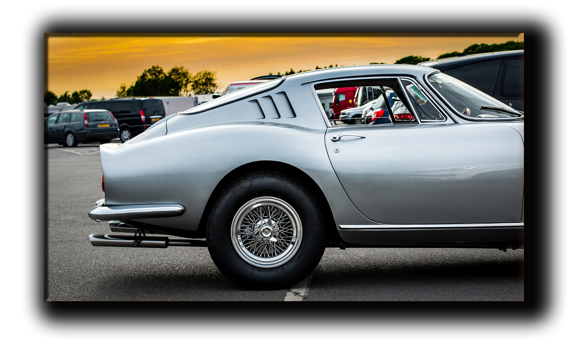 

картина на холсте Ретро спорткар Ferrari 275 GTB гранд туризмо Hotel Arizona HD 44 см x 77 см