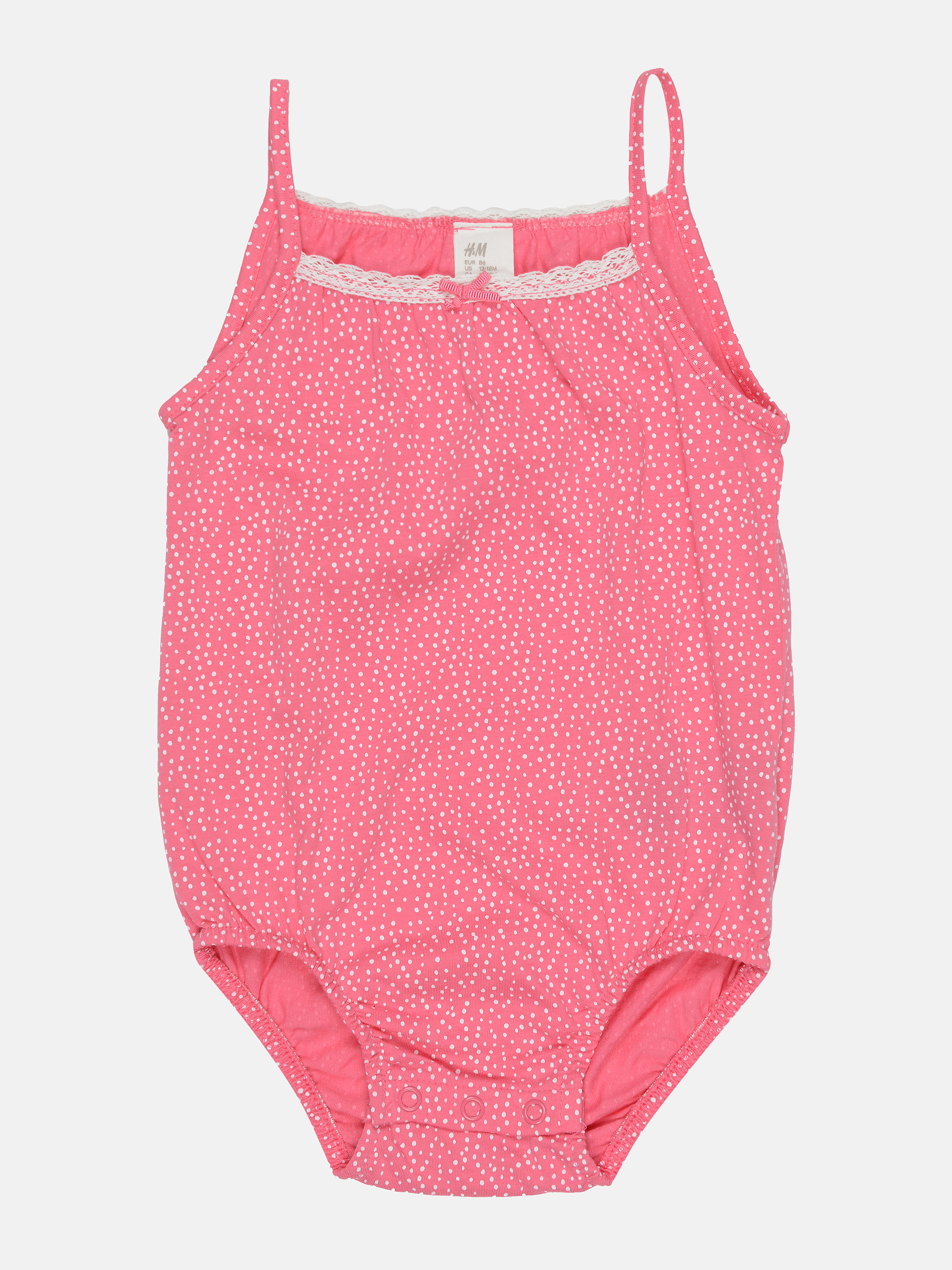 

Боди-майка H&M 202-5915997 86 см Розовое в горох
