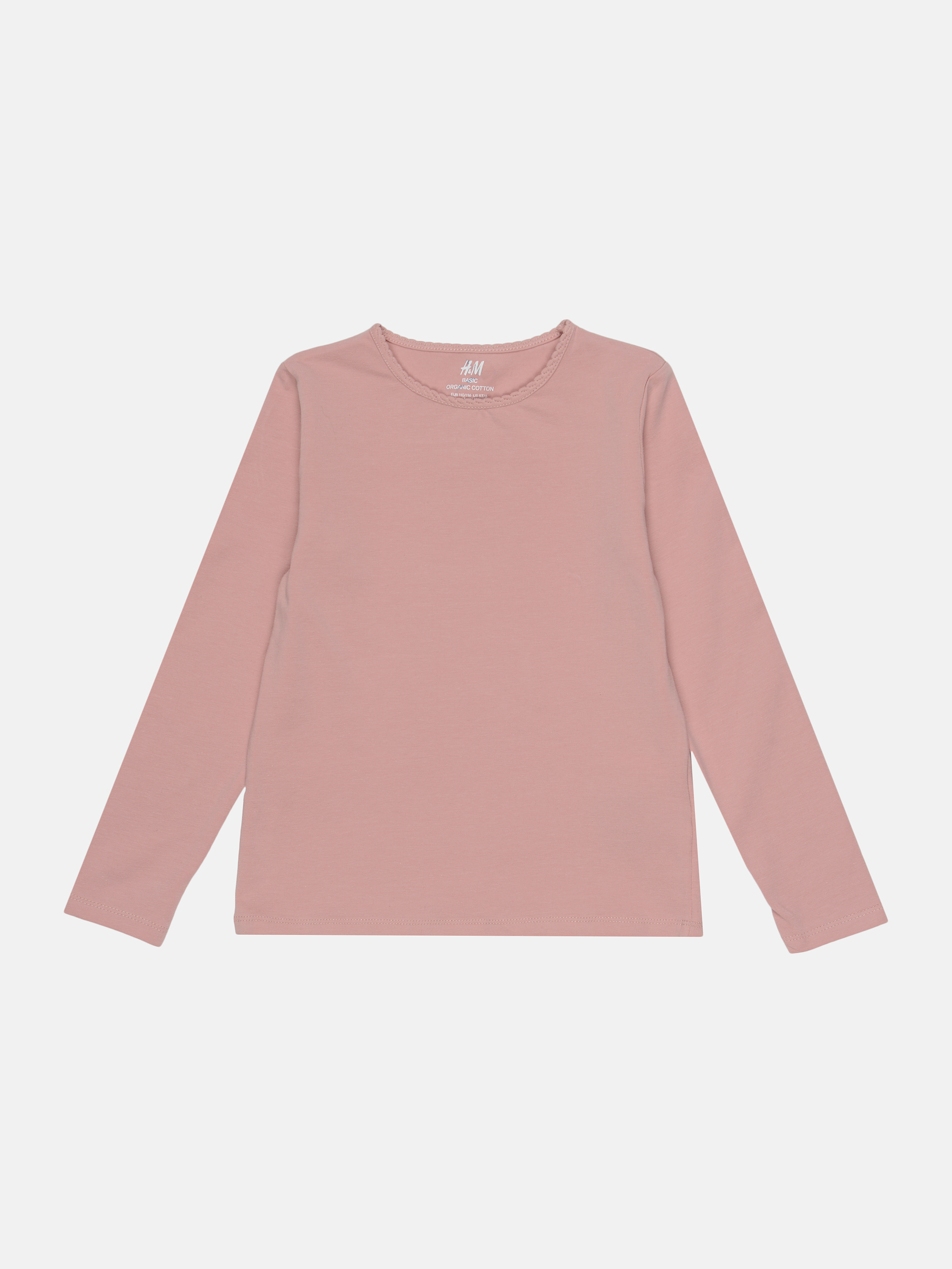 

Футболка с длинными рукавами H&M 402-57515622 110-116 см Бледно розовая (hm02881916003)