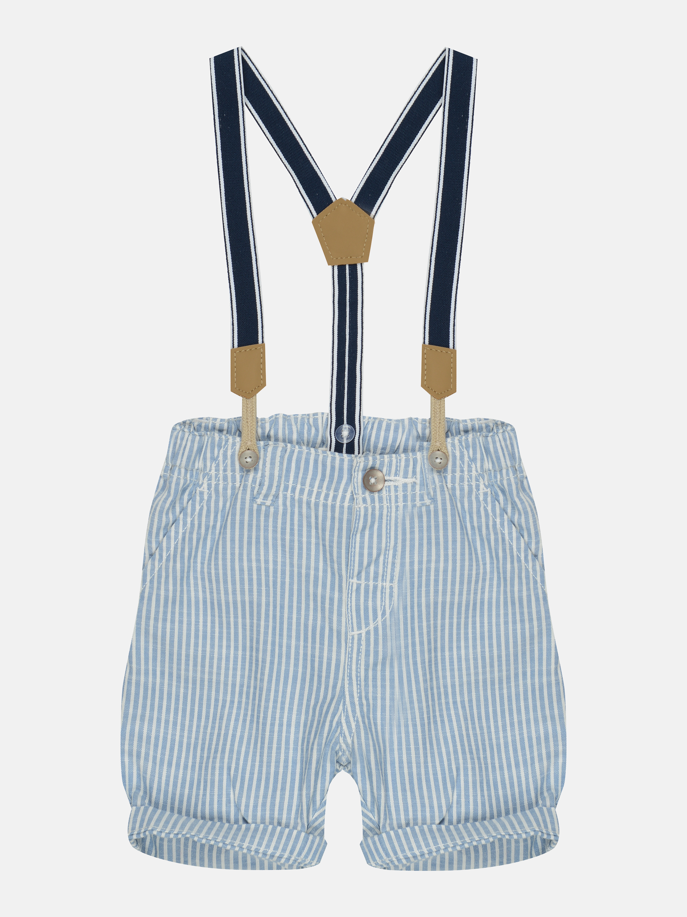 

Шорты H&M 1502-69348992 80 см Бело-голубые в полоску