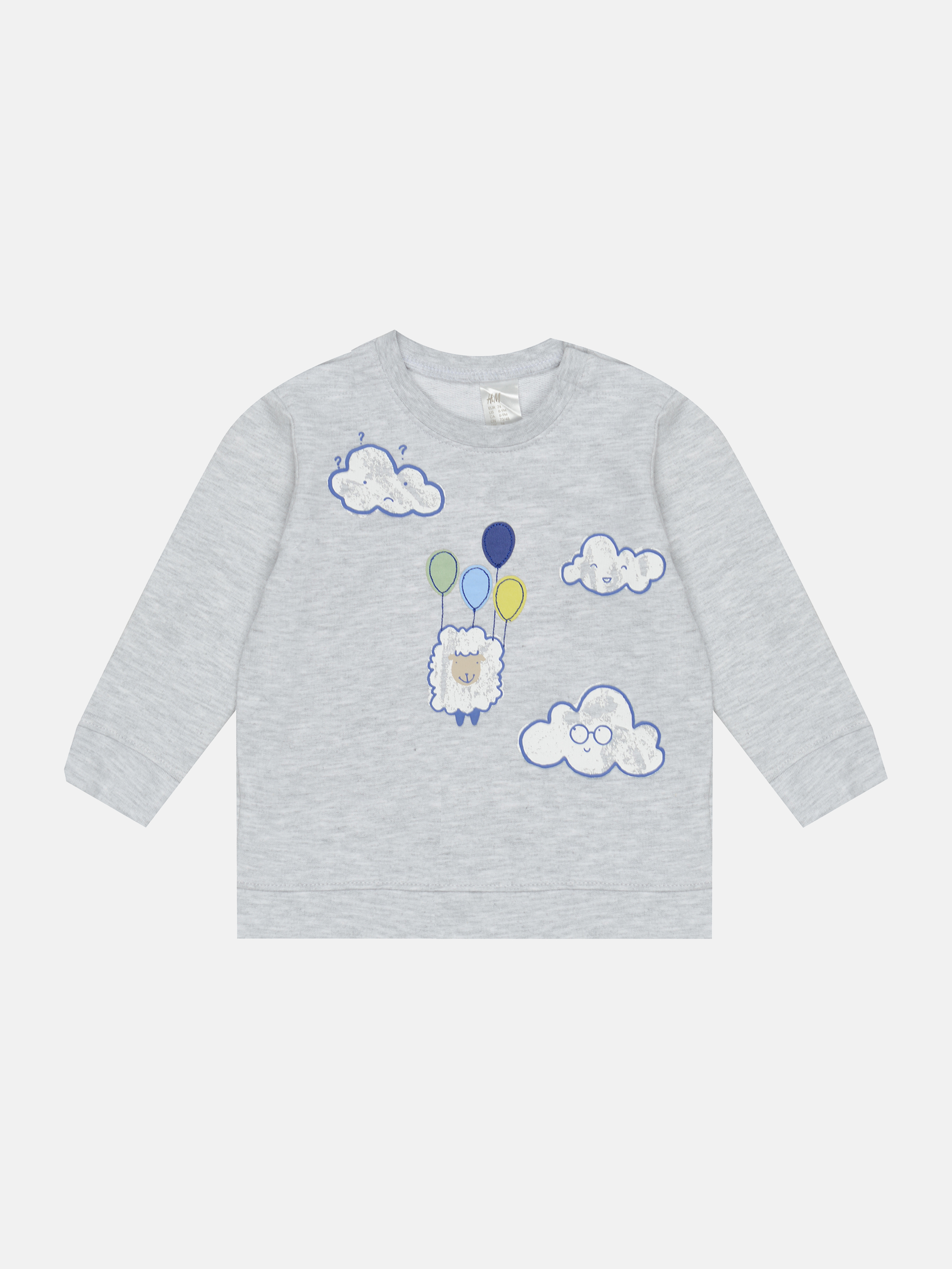 

Свитшот H&M 1602-5387725 74 см Светло-серый (hm00789915871)