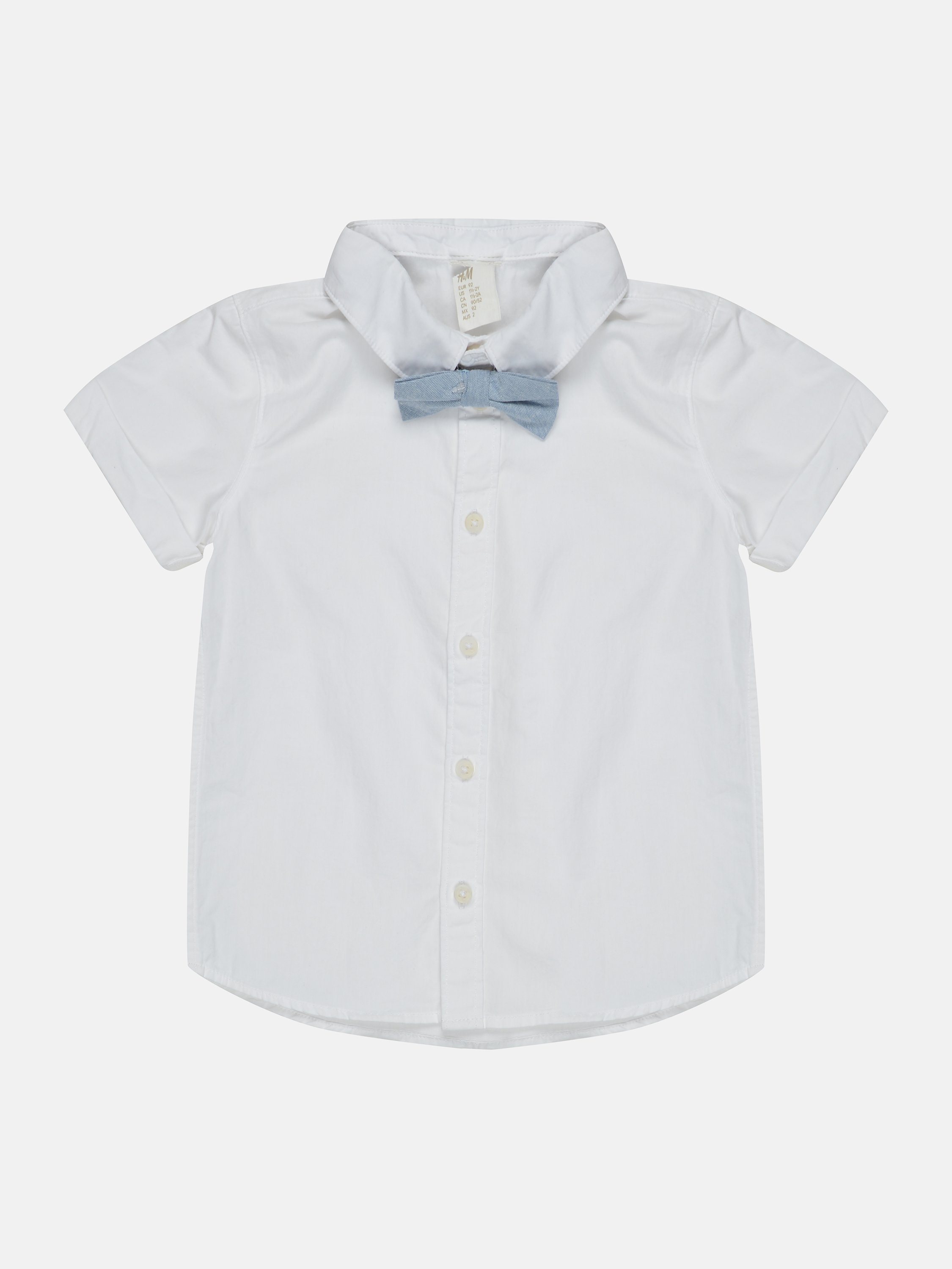 

Рубашка + бабочка H&M 1902-7462349 92 см Белая