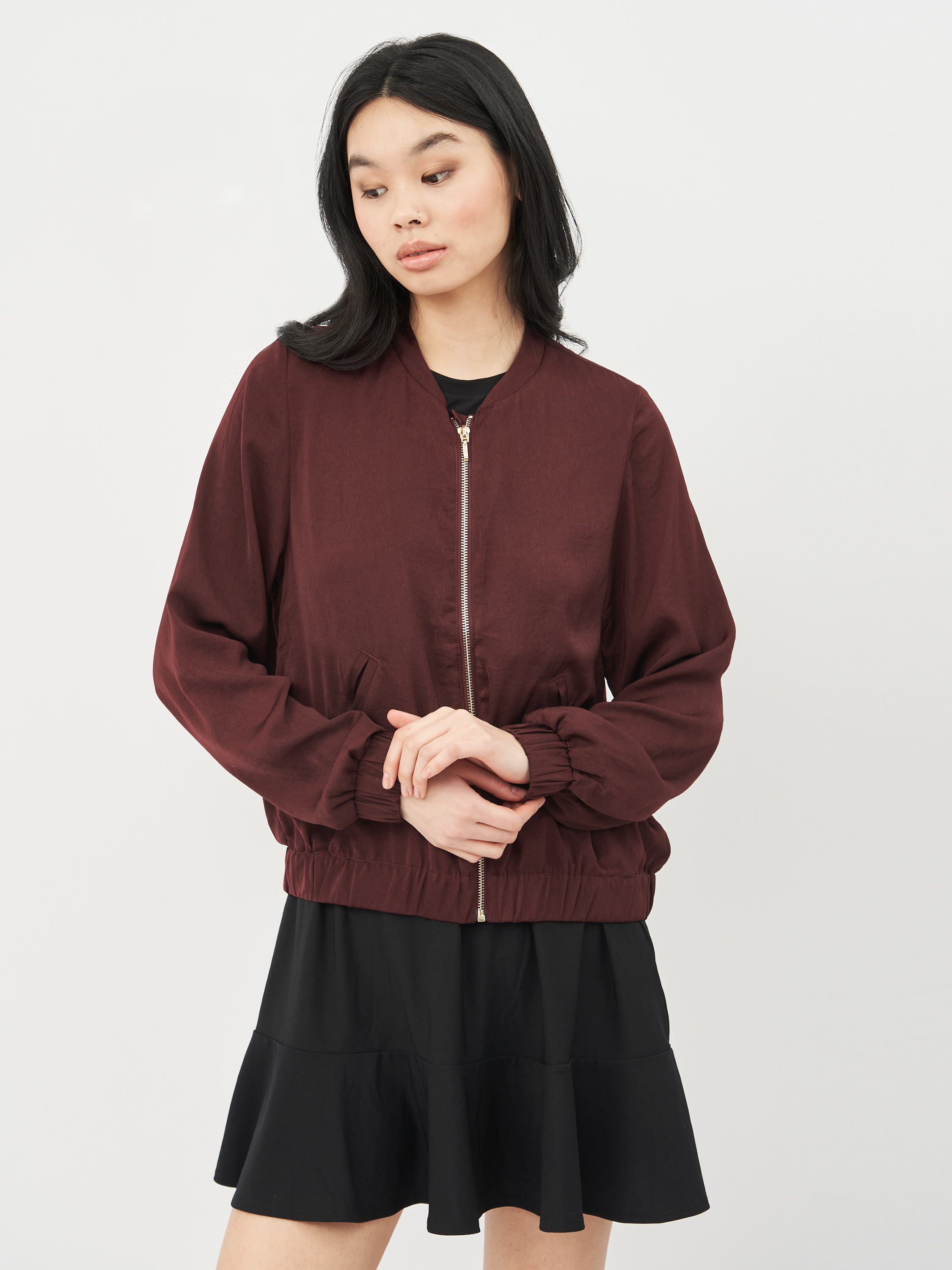 

Бомбер H&M KK0546132 38 Бордовый