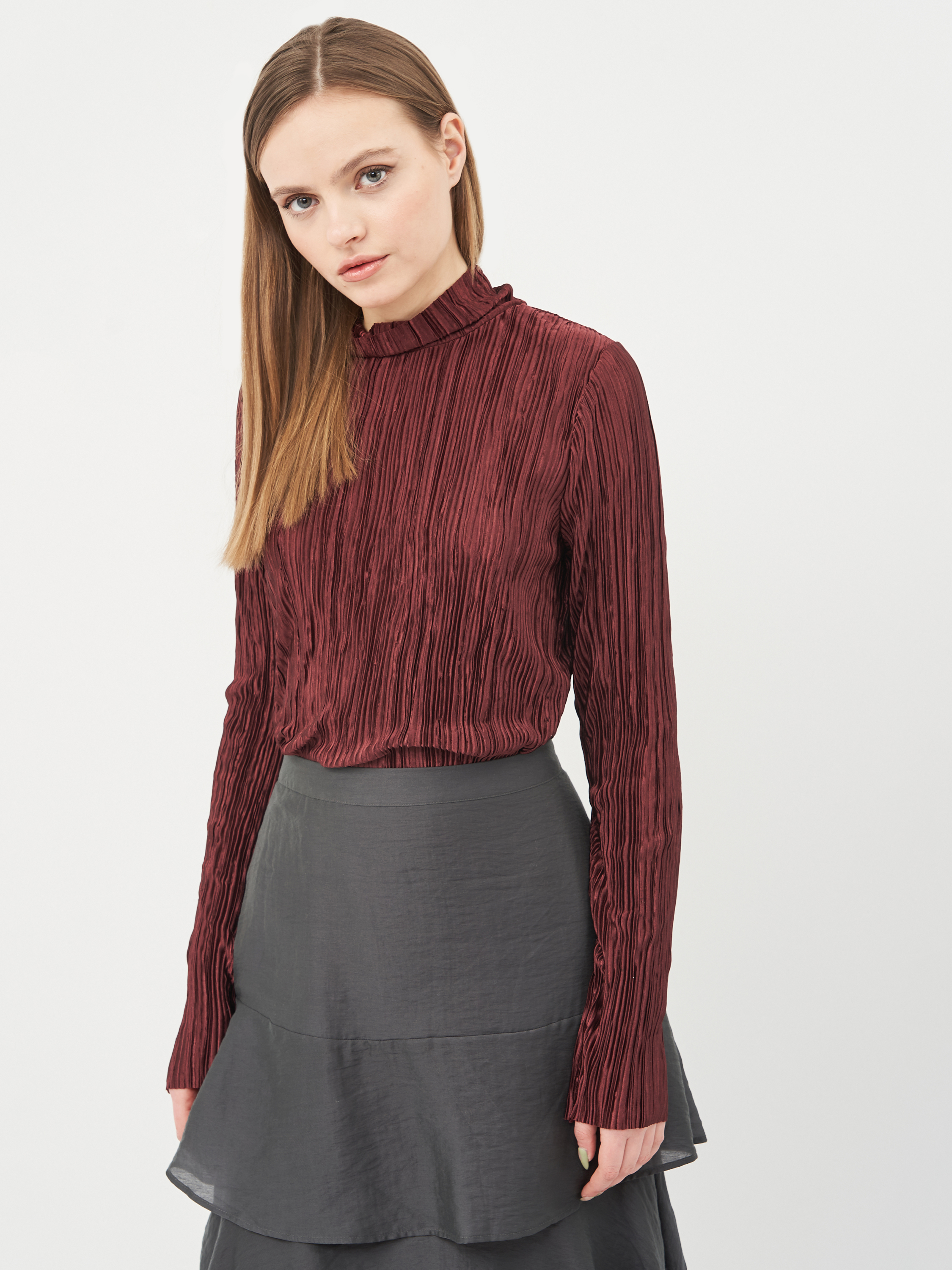

Лонгслив H&M KK0327489 S Бордовый