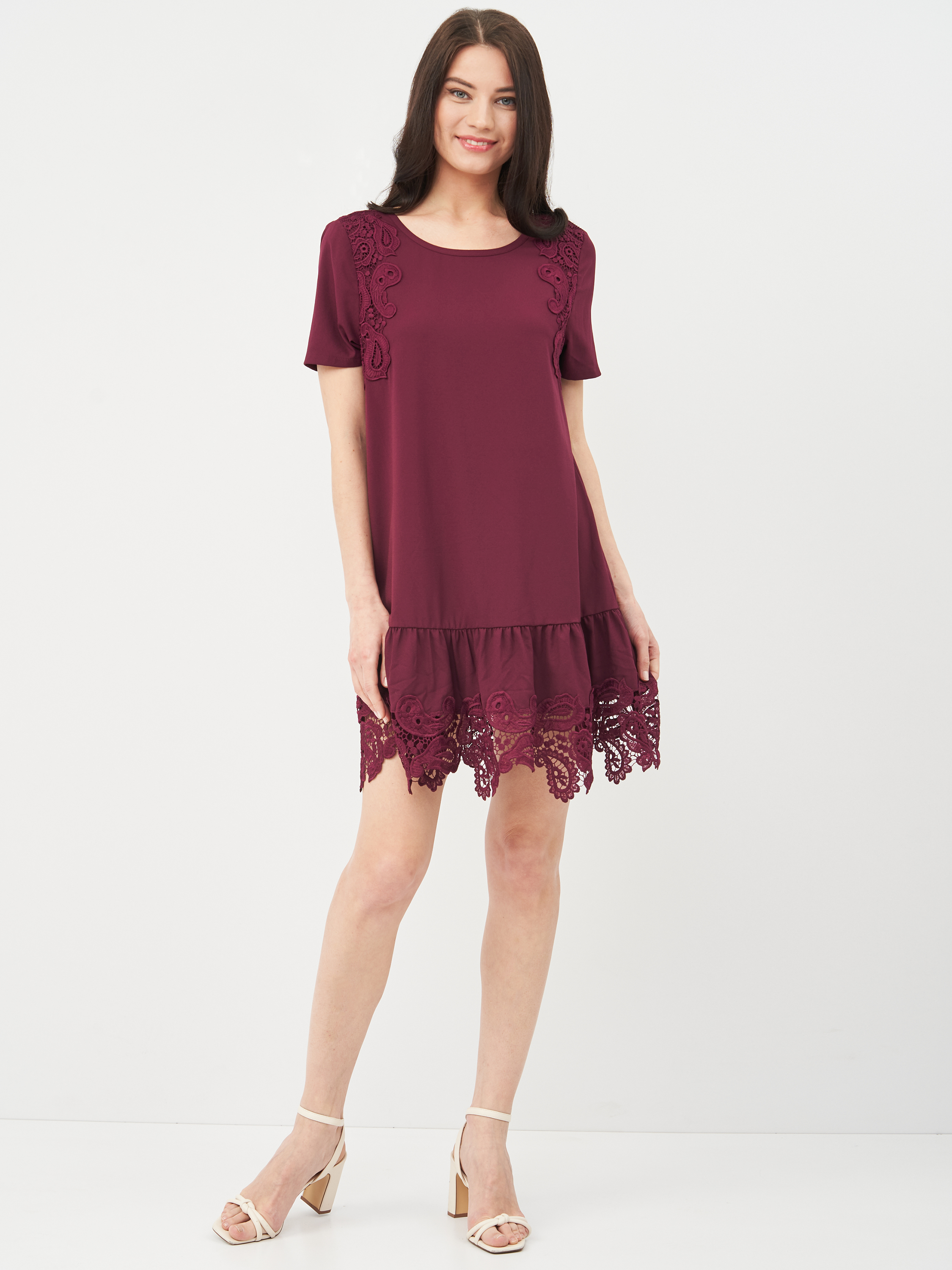 

Платье H&M KK3393582 38 Бордовое