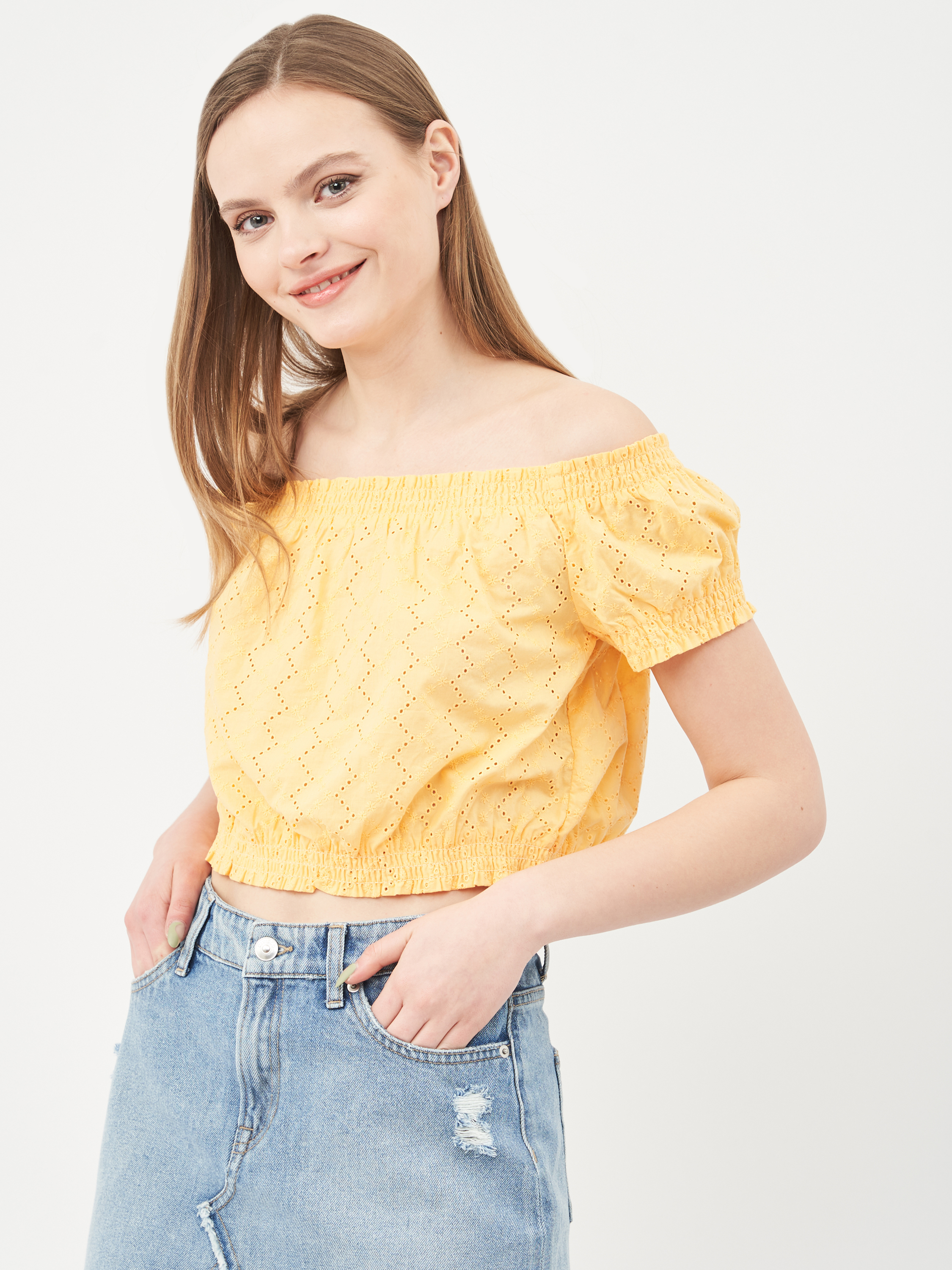

Топ H&M KK7432140 40 Желтый