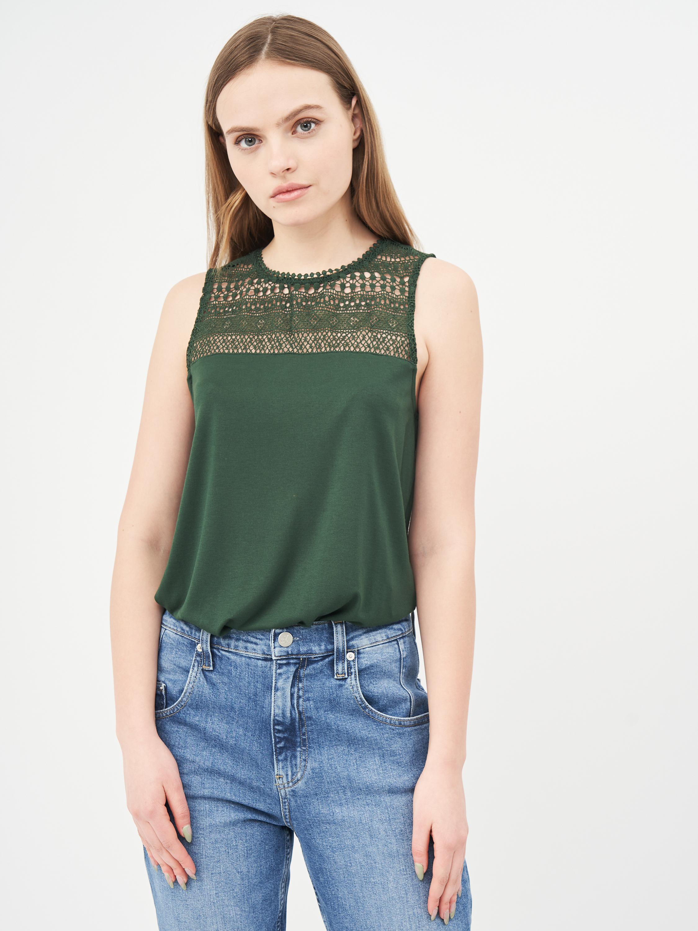 

Топ H&M KK3961300 S Темно-зеленый