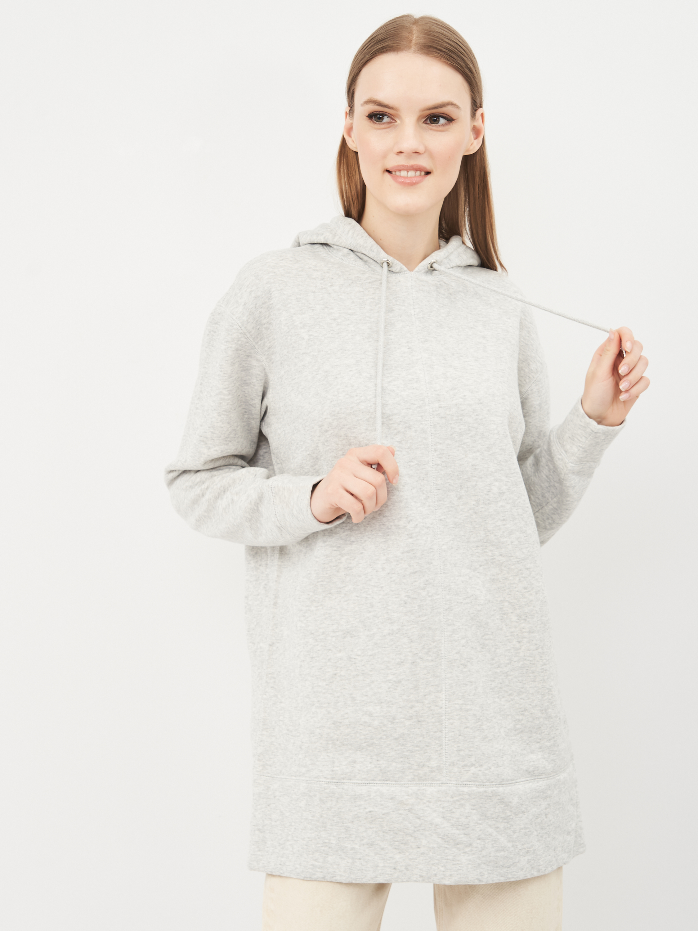 

Худи H&M KK8225630 S Светло-серое
