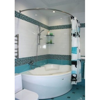 

Карниз для ванной Комфорт Люкс полукруглый 160 × 90