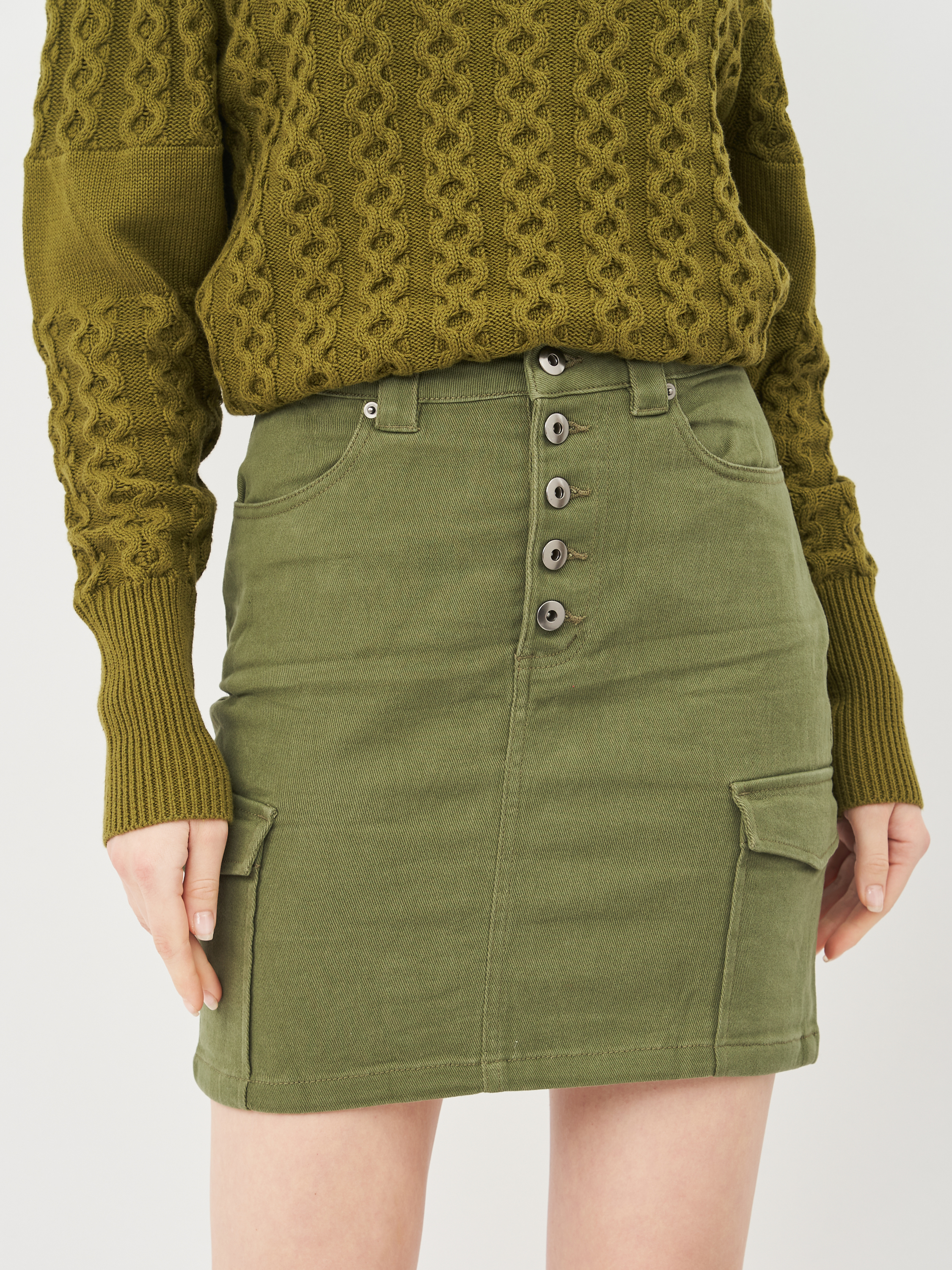 

Юбка H&M KK7565220 36 Хаки