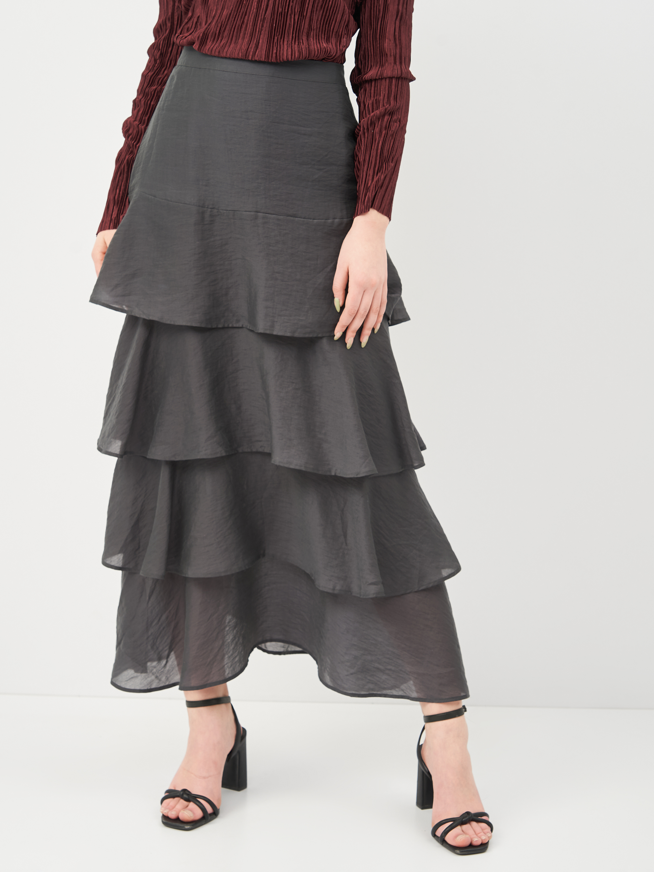 

Юбка H&M KK0221459 38 Темно-серая