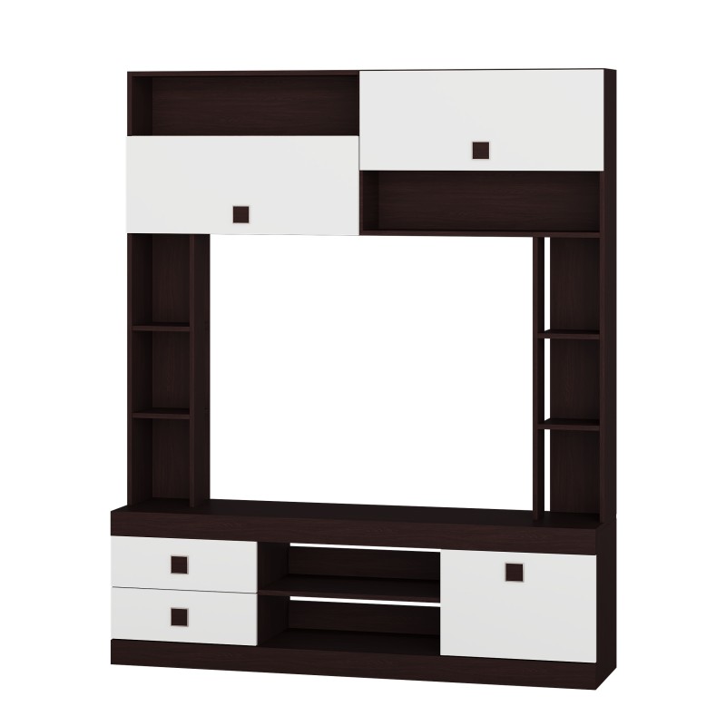 

Стенка в гостиную Эверест Соната венге + белый