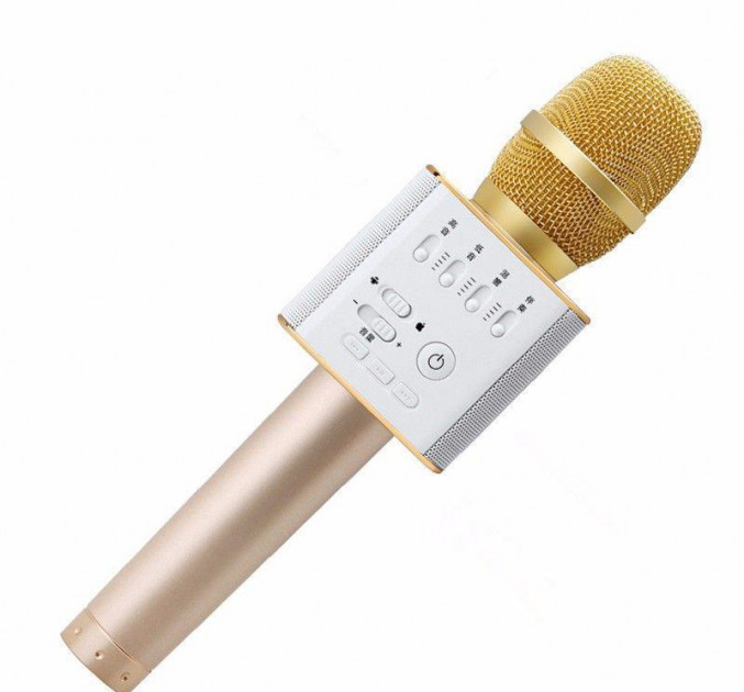 

Беспроводной караоке-микрофон Hiseeu GTM Q9 Bluetooth со встроенным динамиком Gold