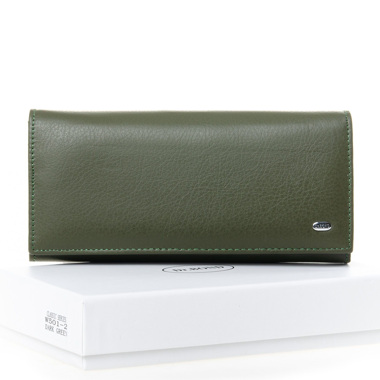 

Женский кожаный кошелек DR. BOND 33124 dark-green