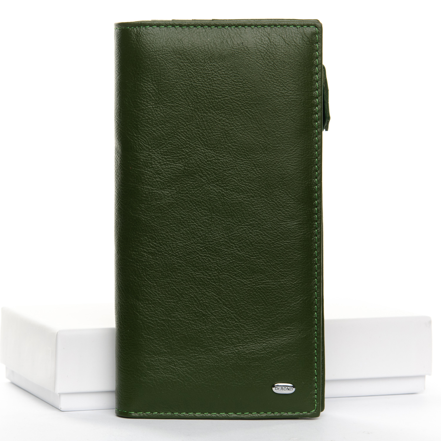 

Кожаный кошелек DR. BOND 32704 dark-green