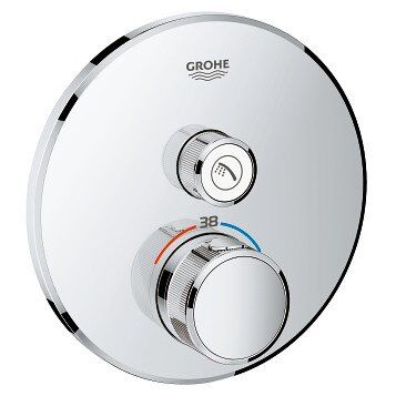 

Кран внутреннего монтажа с термостатом GROHE хром GROHTHERM SMARTCONTROL латунь 29118000