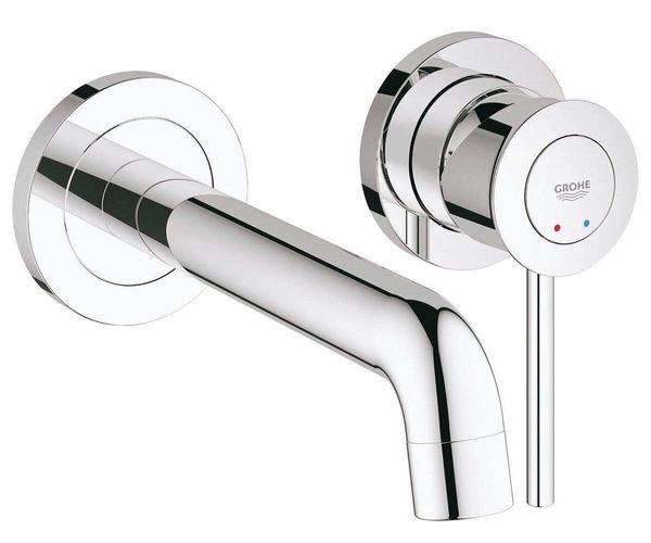 

Cмеситель для умывальника однорычажный настенный GROHE хром BAU CLASSIC латунь 20292000