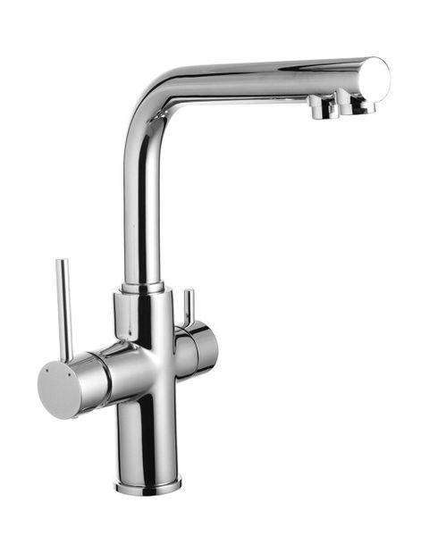 

Cмеситель для кухни на две воды IMPRESE хром DAICY латунь 55009-F