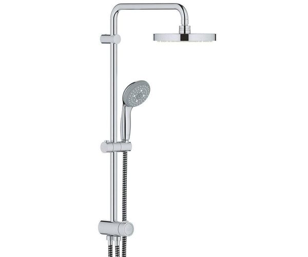 

Душевой набор с верхней лейкой GROHE хром TEMPESTA COSMOPOLITAN Ø 200 мм 27389001