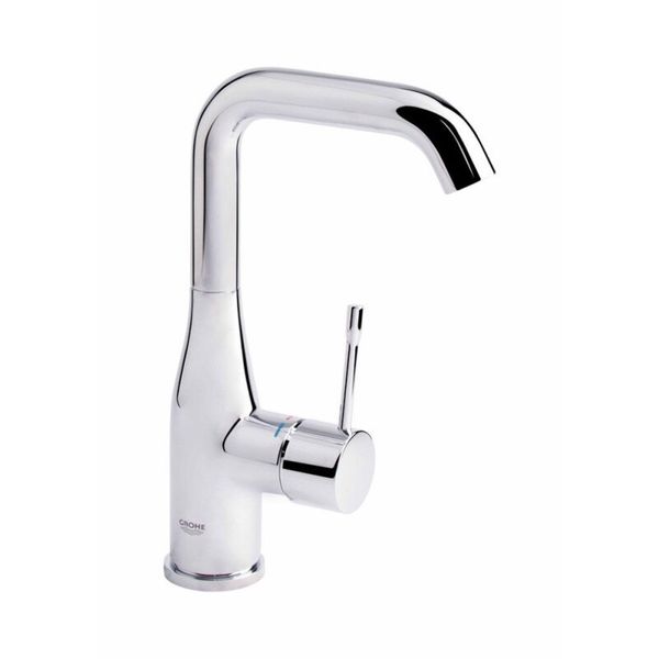 

Кран для раковины одновентильный с высоким изливом GROHE хром ESSENCE латунь 32628001