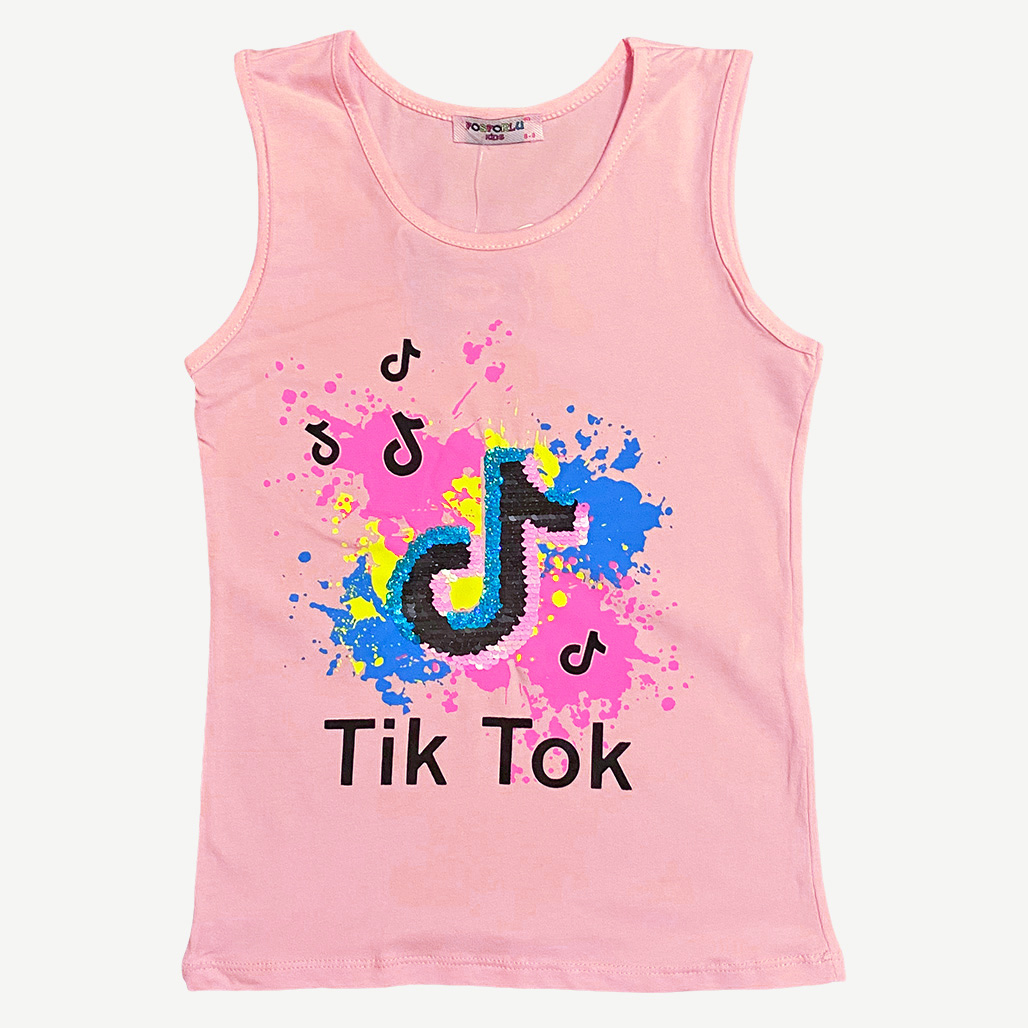 

Майка Fasforlu Tik-tok для девочки 146см светло-розовый 00009532-o4