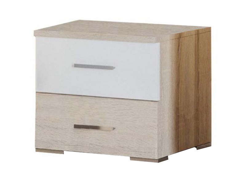 

Прикроватная тумбочка в спальню из ДСП Лилея Новая дуб сонома/белый цвет Світ Меблів