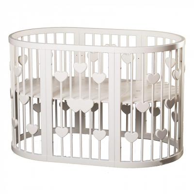 

Кроватка Ingvart SMART BED ROUND с сердечками молочный (1349001)