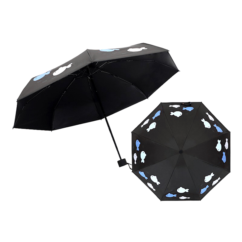 

Детский мини-зонт Small Fish Lesko 190T Black карманный