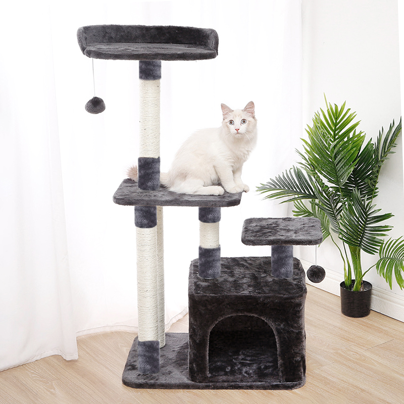 

Когтеточка-домик (дряпка) для кота Taotaopets 045513 Grey размер 63*18*43 см