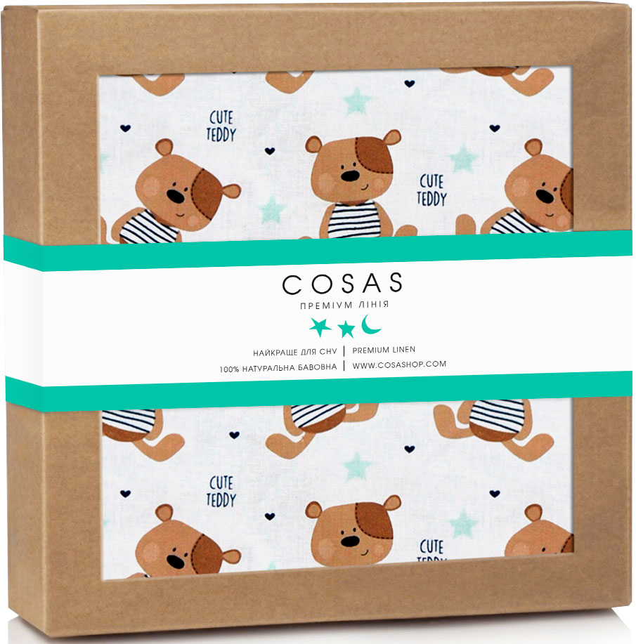 

Непромокаемая пеленка Cosas Бязь 70х120 см Diaper_Bear Белая (4822052024362)