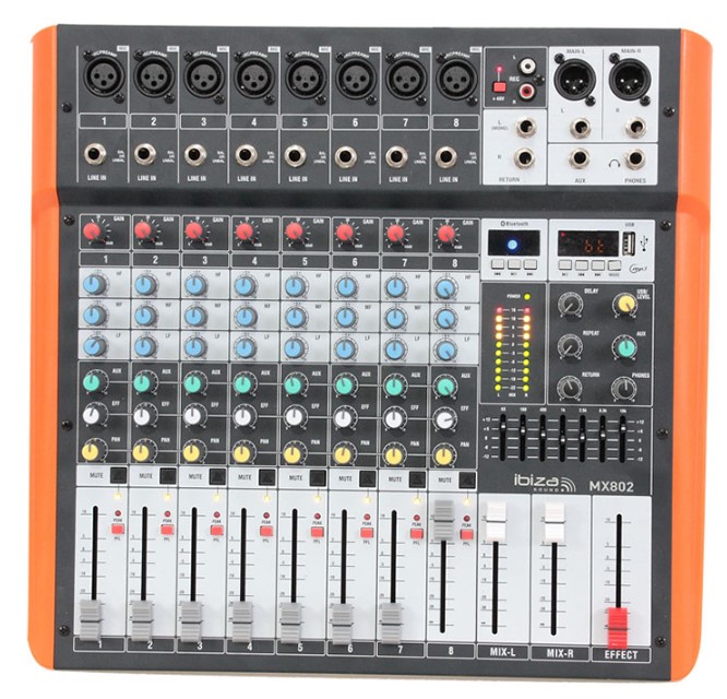 

Аналоговый микшерный пульт IBIZA MX802