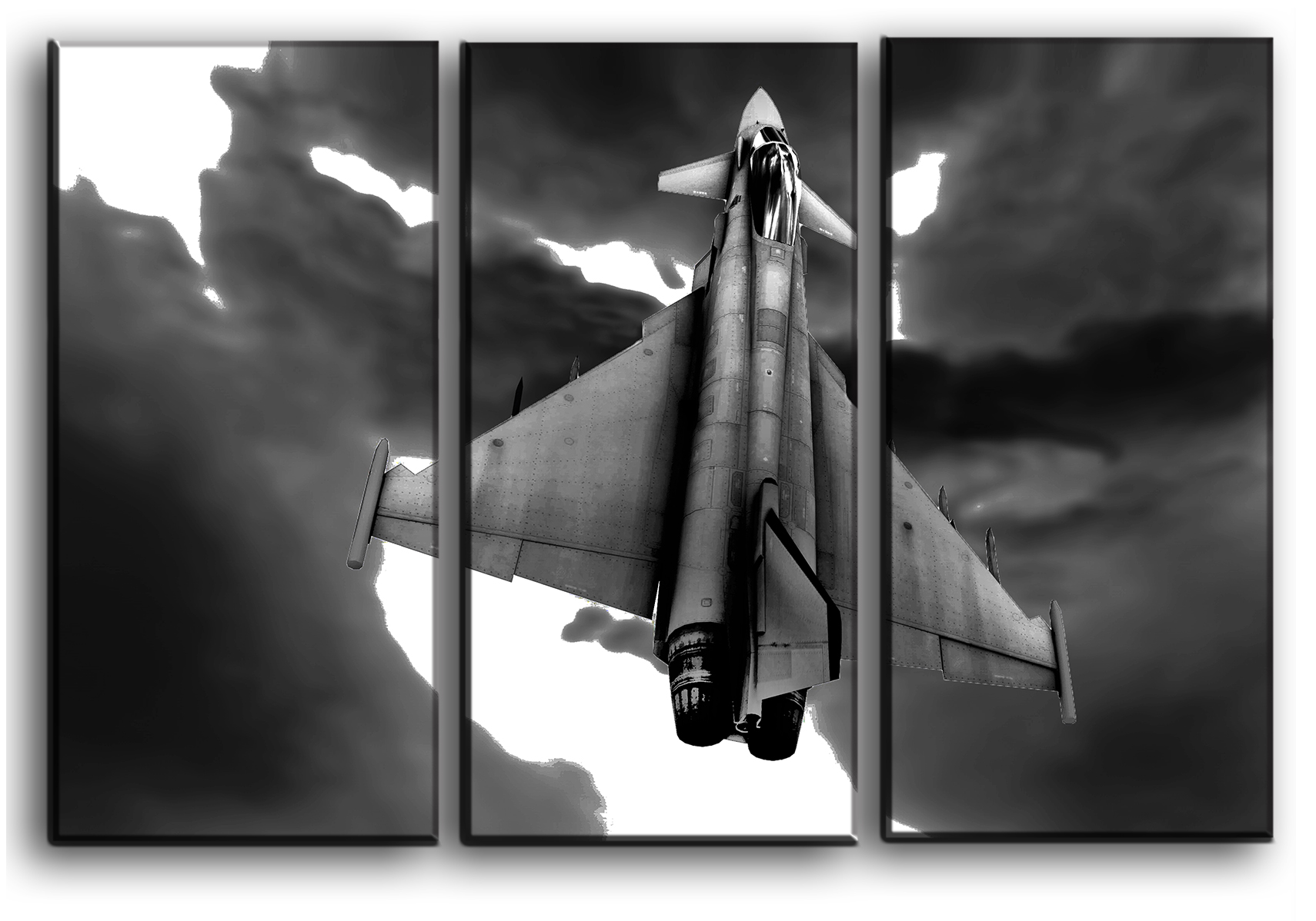

Модульная картина на холсте из 3 частей военный самолет Eurofighter Typhoon военный истребитель Hotel Arizona HD 56 см x 84 см