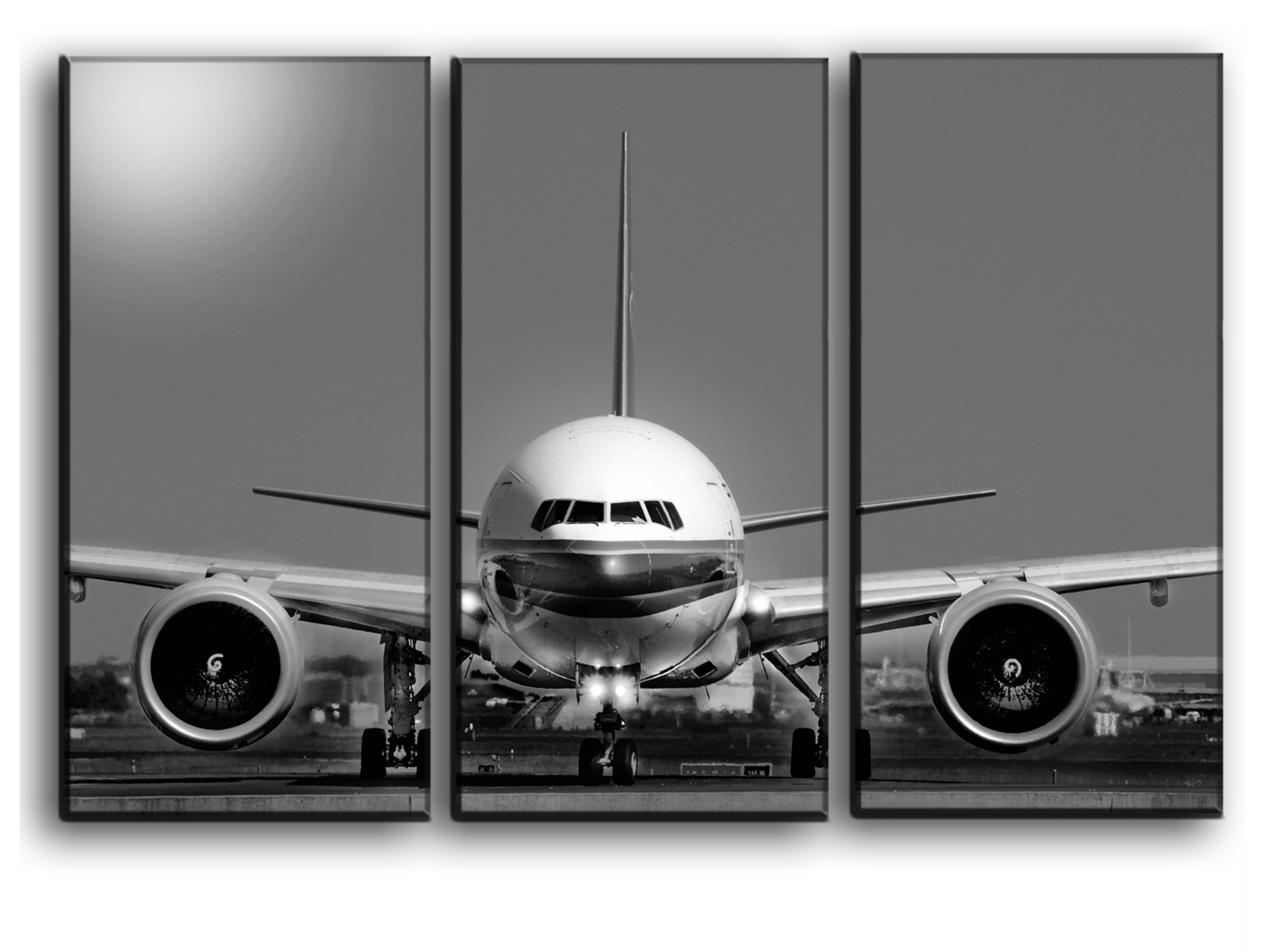 

Модульная картина на холсте из 3 частей самолет Boeing 777 авиация Боинг Hotel Arizona HD 56 см x 84 см