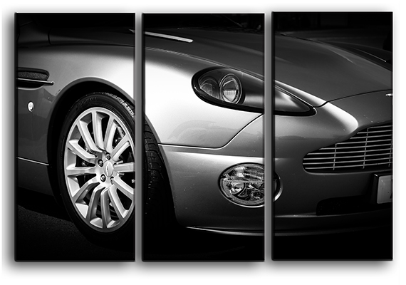 

Модульная картина на холсте из 3 частей Спортивное авто Aston Martin гранд туризмо Hotel Arizona HD 56 см x 84 см