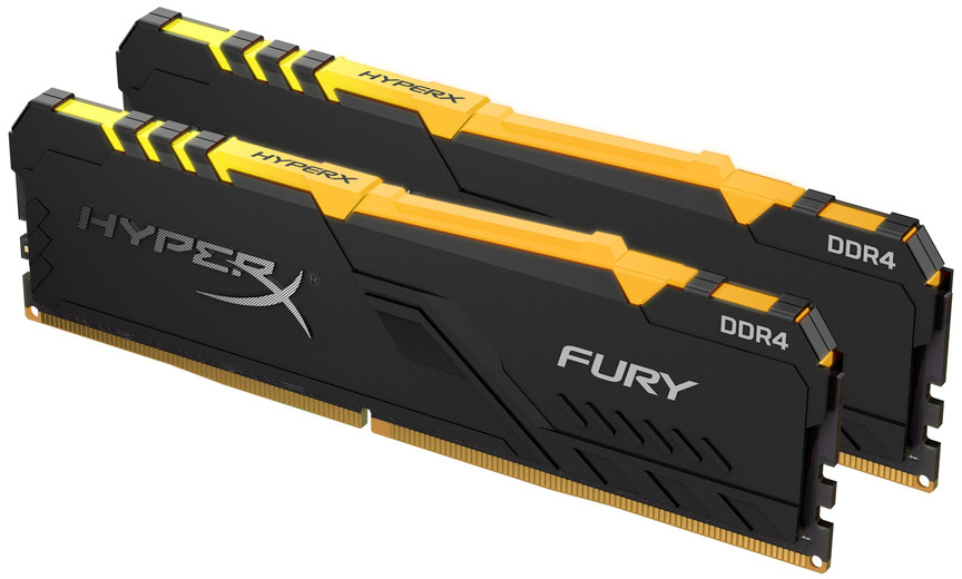 Акція на Оперативная память HyperX DDR4-3200 32768MB PC4-25600 (Kit of 2x16384) Fury RGB Black (HX432C16FB3AK2/32) від Rozetka UA