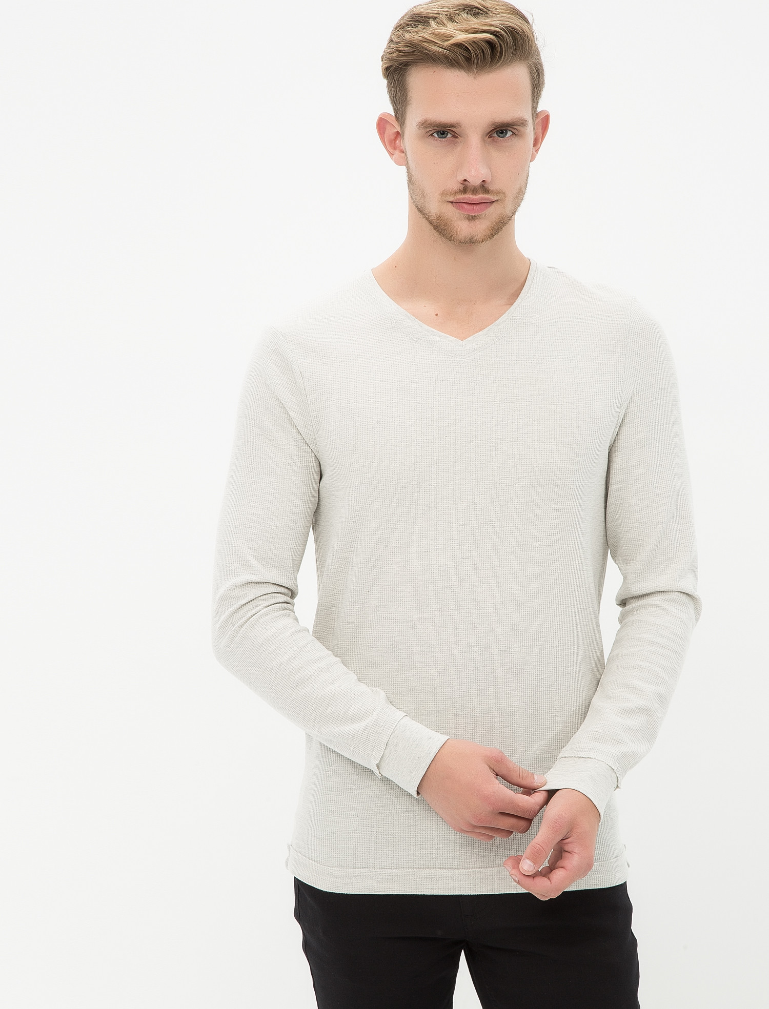 

Лонгслив Koton 7KAM12237LK-027 S Grey