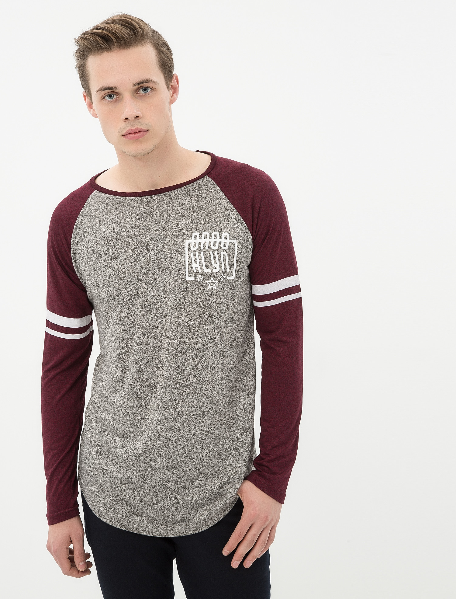 

Лонгслив Koton 7KAM14103OK-023 L Grey