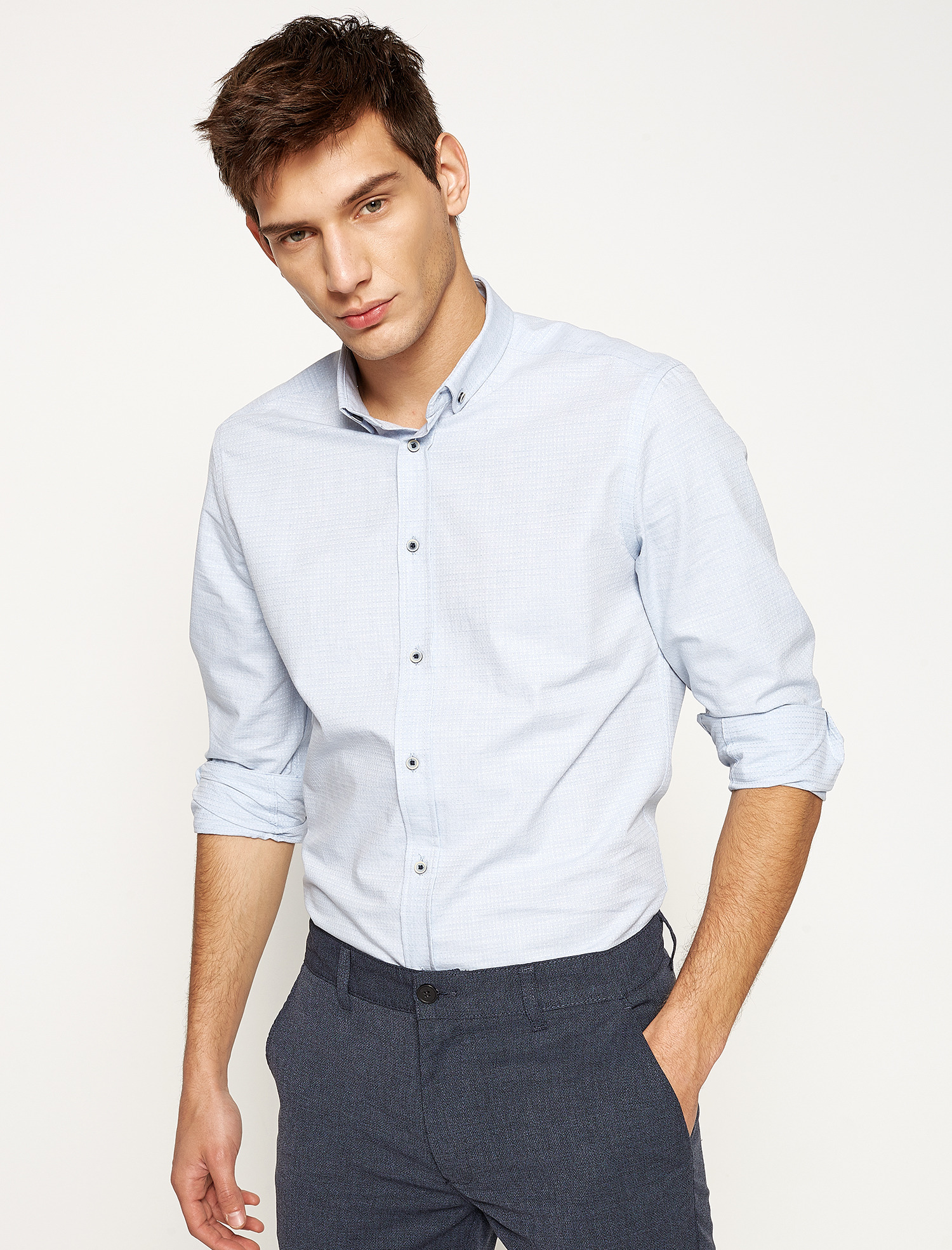 

Рубашка Koton 7YAM69122VW-79F M Blue Design