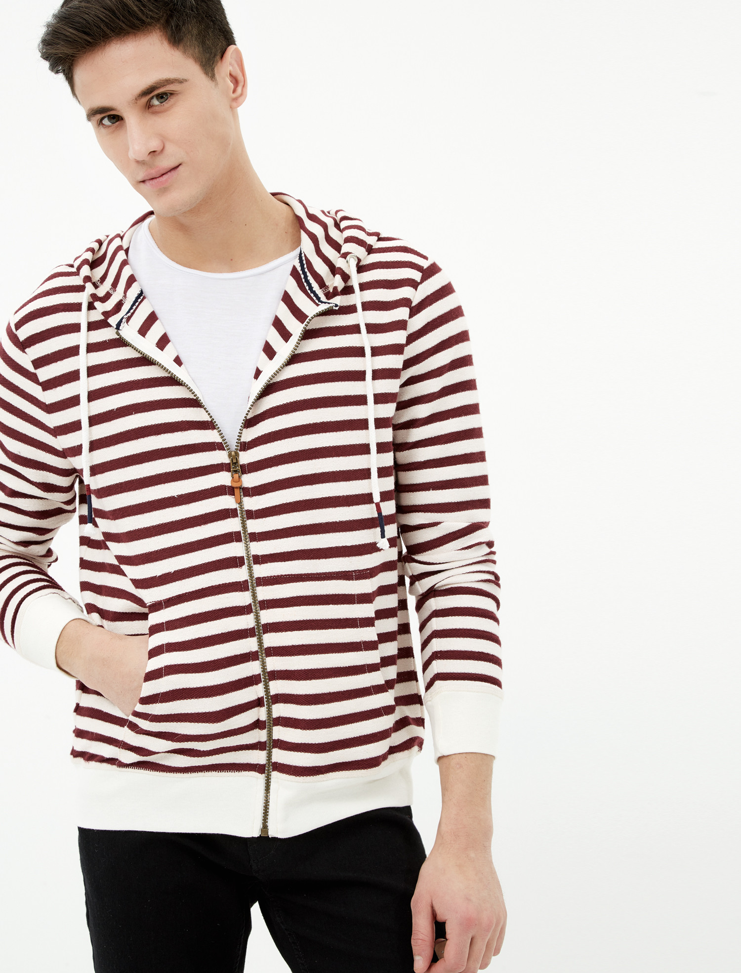 

Толстовка Koton 7YAM71222LK-59N XL Bordeux Stripe