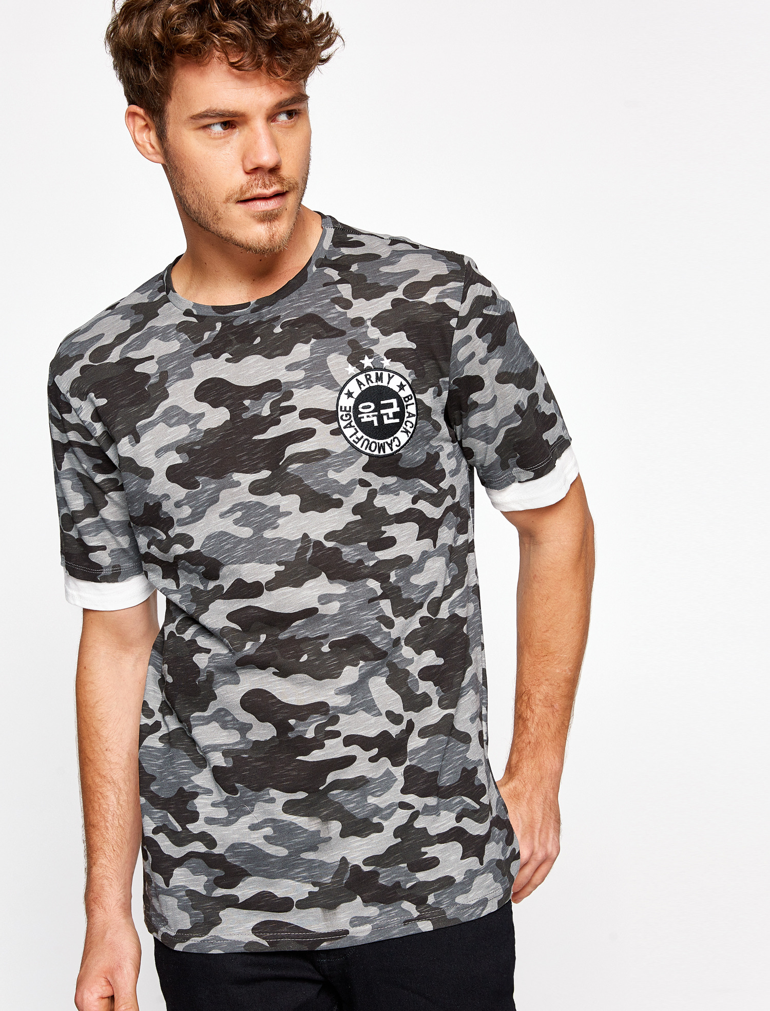 

Футболка Koton 8KAM14053OK-03I L Khaki Design
