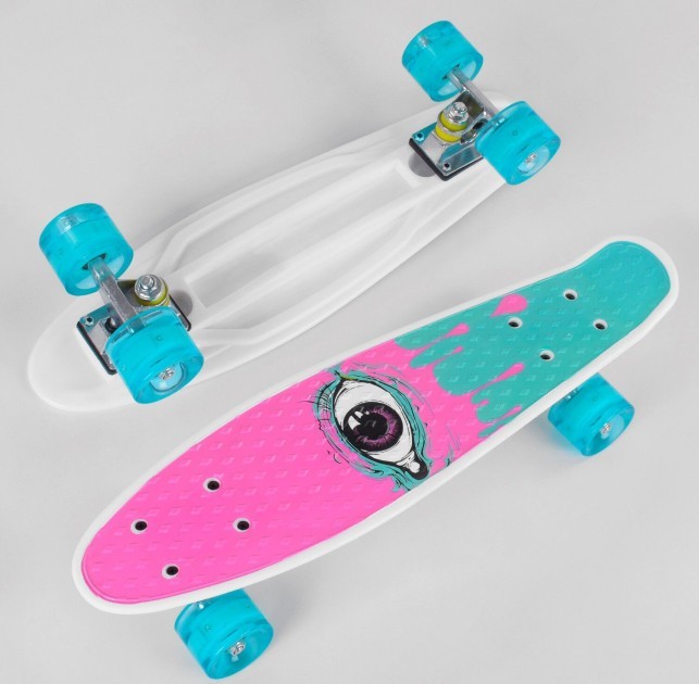 

Пенни борд скейт S 29661 Best Board голубой с розовым