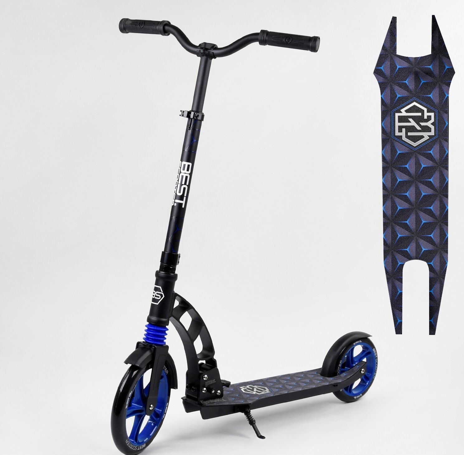 

Самокат двухколесный Best Scooter 81246 колеса PU d переднего колеса - 230мм d заднего колеса - 180мм